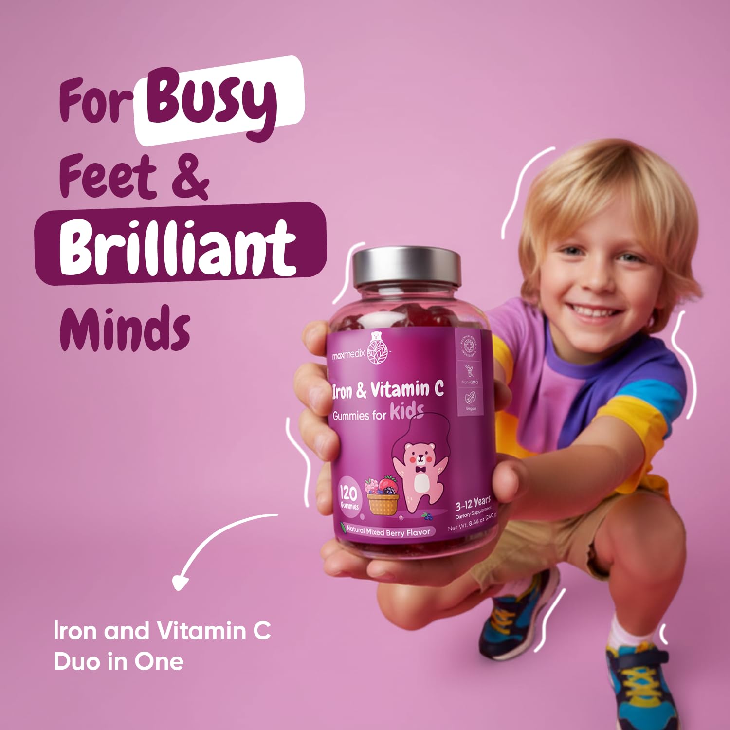 maxmedix Kids Iron Gummies nutritional information