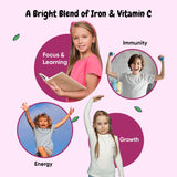 maxmedix Kids Iron Gummies on a wooden table