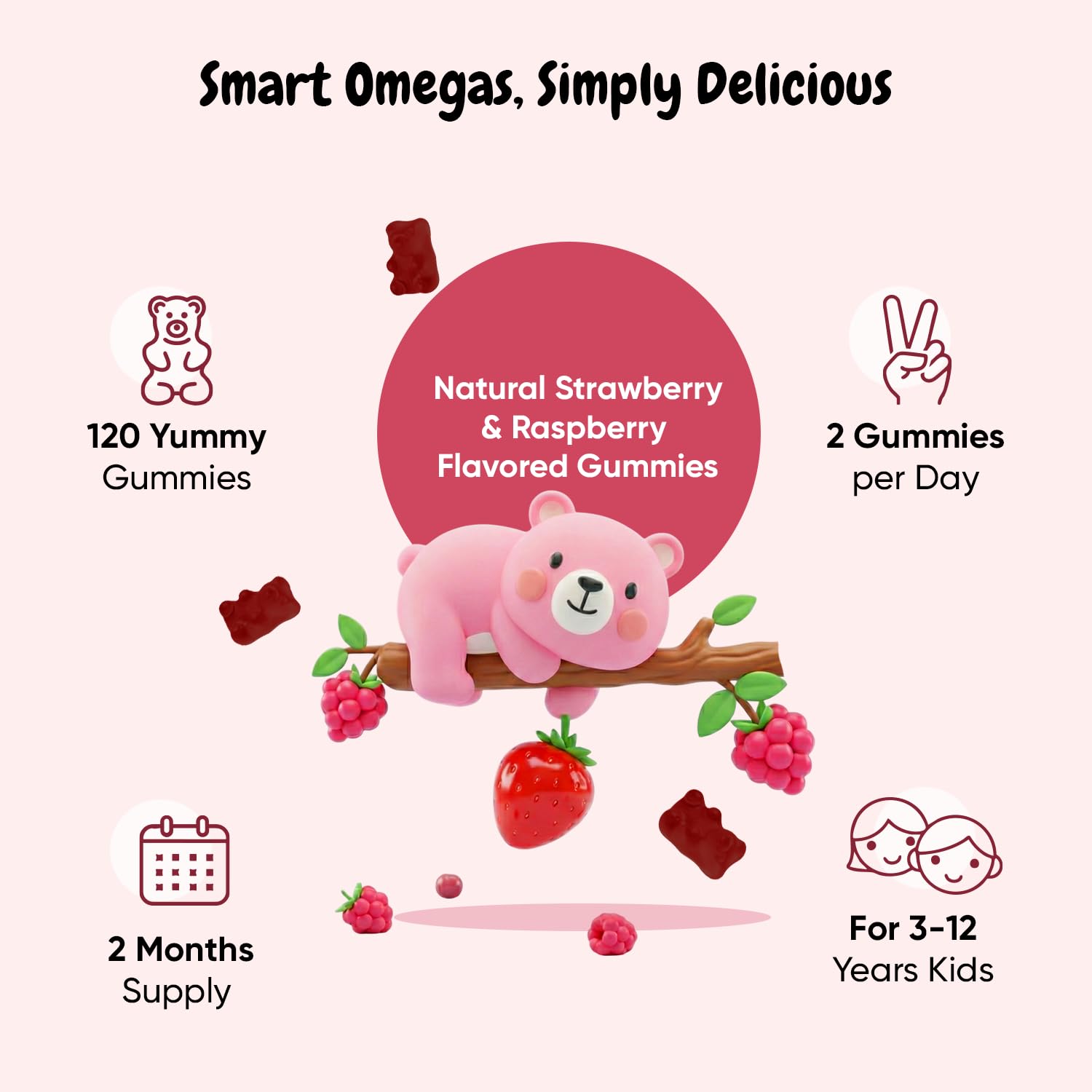 maxmedix Kids Omega 3 6 9 Gummies in a child's hand