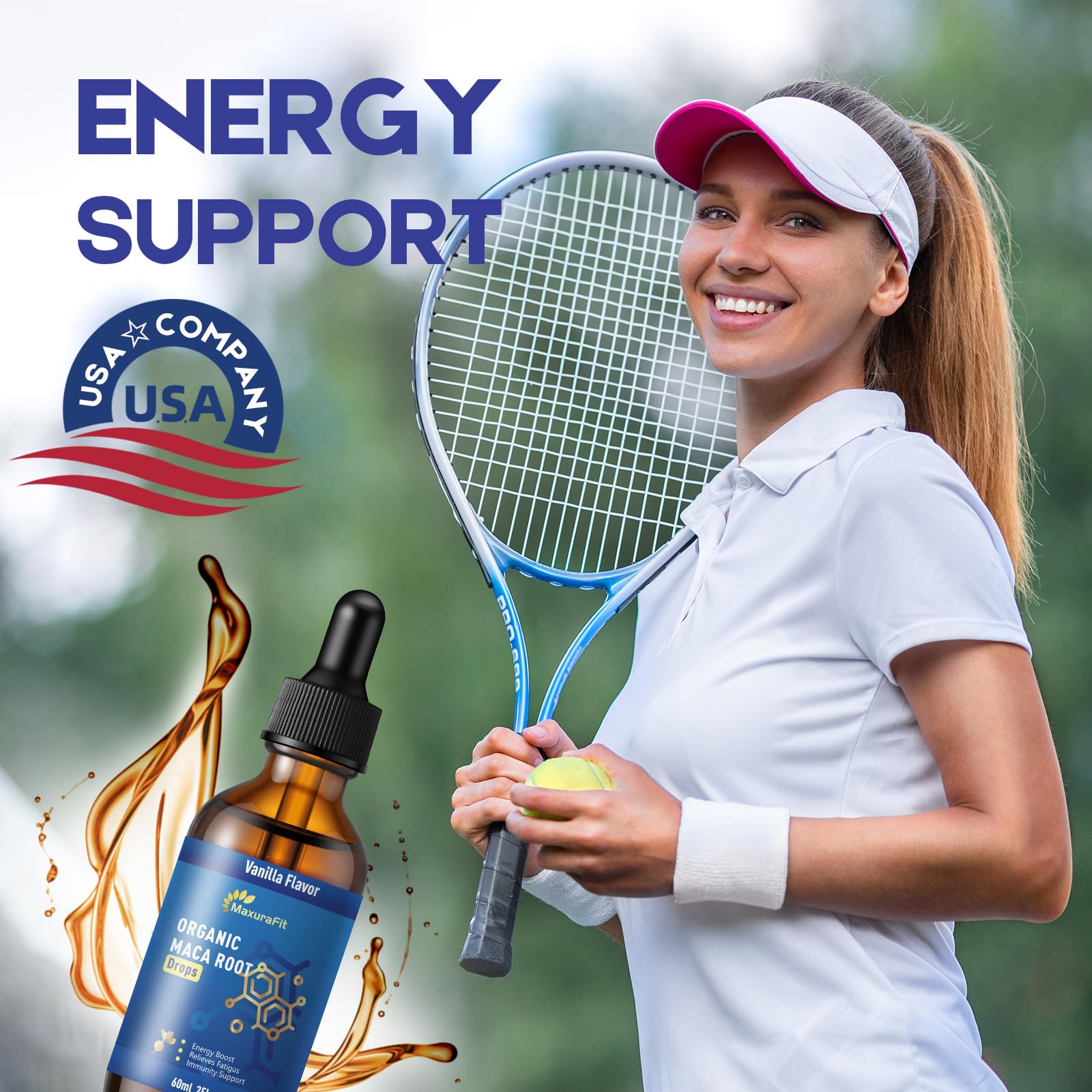 MaxuraFit Maca Root & Ashwagandha Tincture packaging