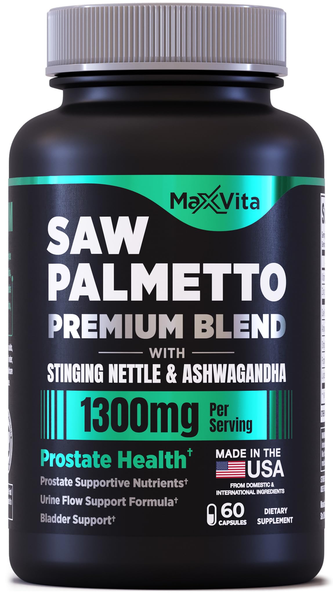 MaxVita Saw Palmetto Premium Blend 60 Capsules front view