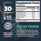 MaxVita Saw Palmetto Premium Blend bottle with a measuring spoon