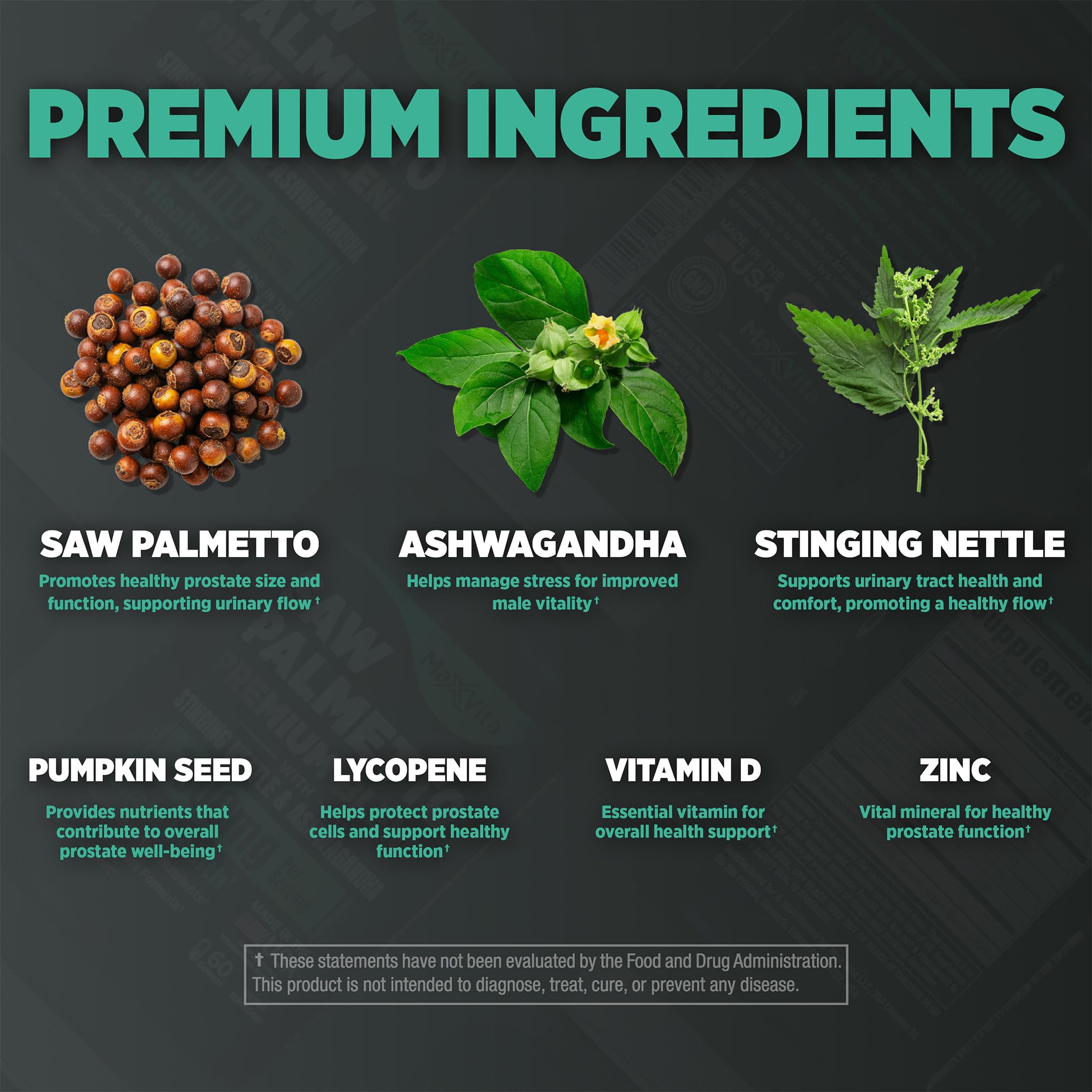 MaxVita Saw Palmetto Premium Blend ingredients list