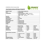 Maxx Herb Calcium Alpha-Ketoglutarate Powder with fresh fruit