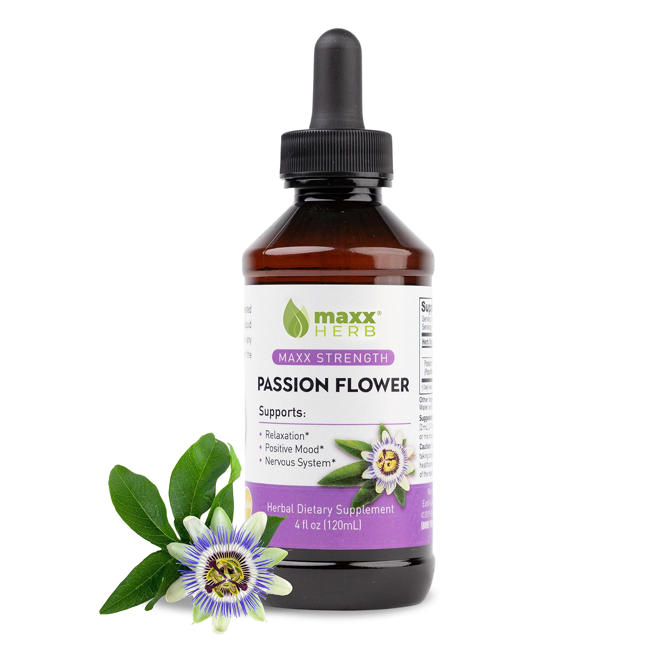 Maxx Herb Passion Flower Extract 4 Oz bottle front view