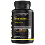 MaxX Labs Vitamin D3 K2 MK-7 Supplement 3000 IU + 75 mcg side view