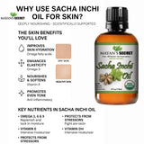 Mayan's Secret Sacha Inchi Oil displayed with cooking ingredients