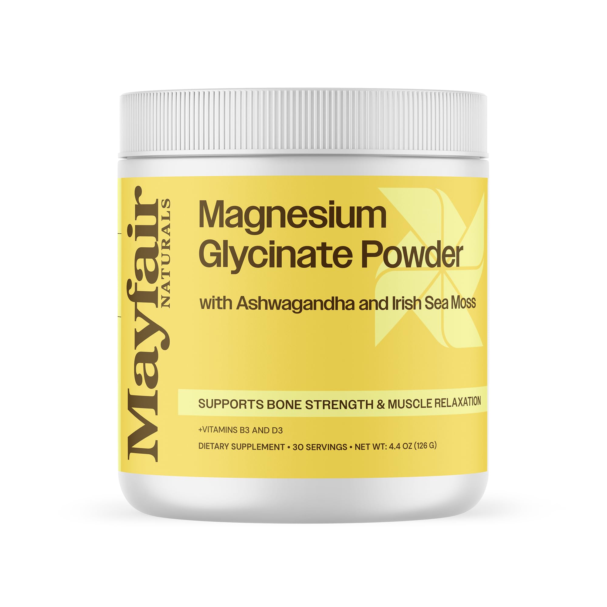 Mayfair Naturals Magnesium Supplement 125g front view