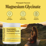 Mayfair Naturals Magnesium Supplement 125g mixed in smoothie