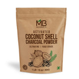 MB Herbals Activated Coconut Shell Charcoal Powder 1 lb pack front view