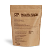 MB Herbals Akarkara Root Powder 100g back view with ingredient details