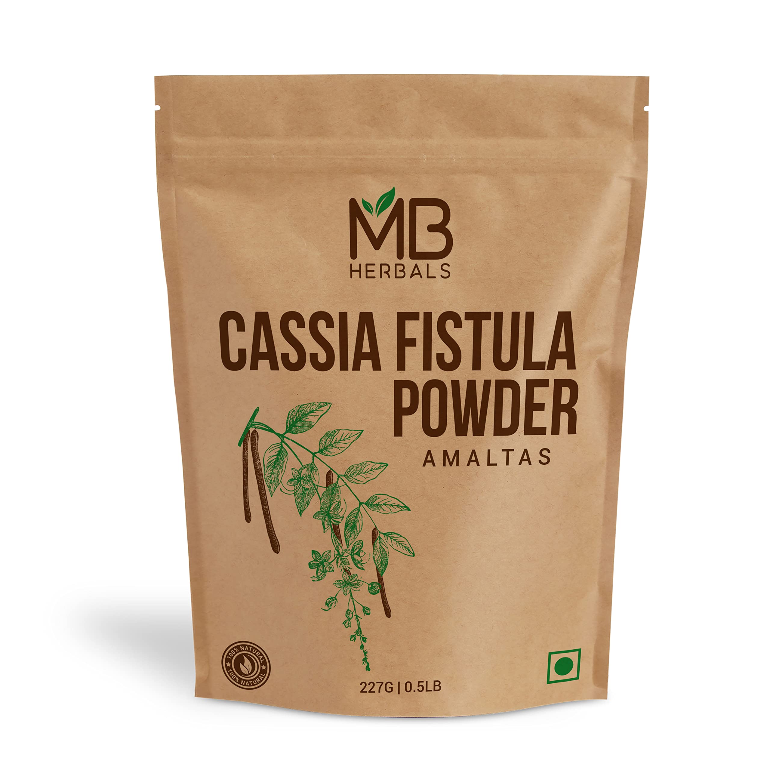 MB Herbals Cassia Fistula Powder 227g front view packaging