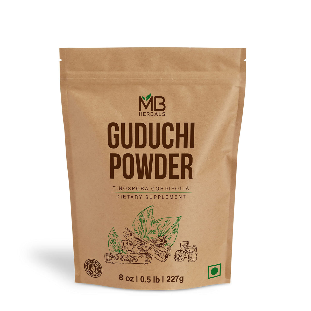 MB Herbals Guduchi Powder 255g front view packaging