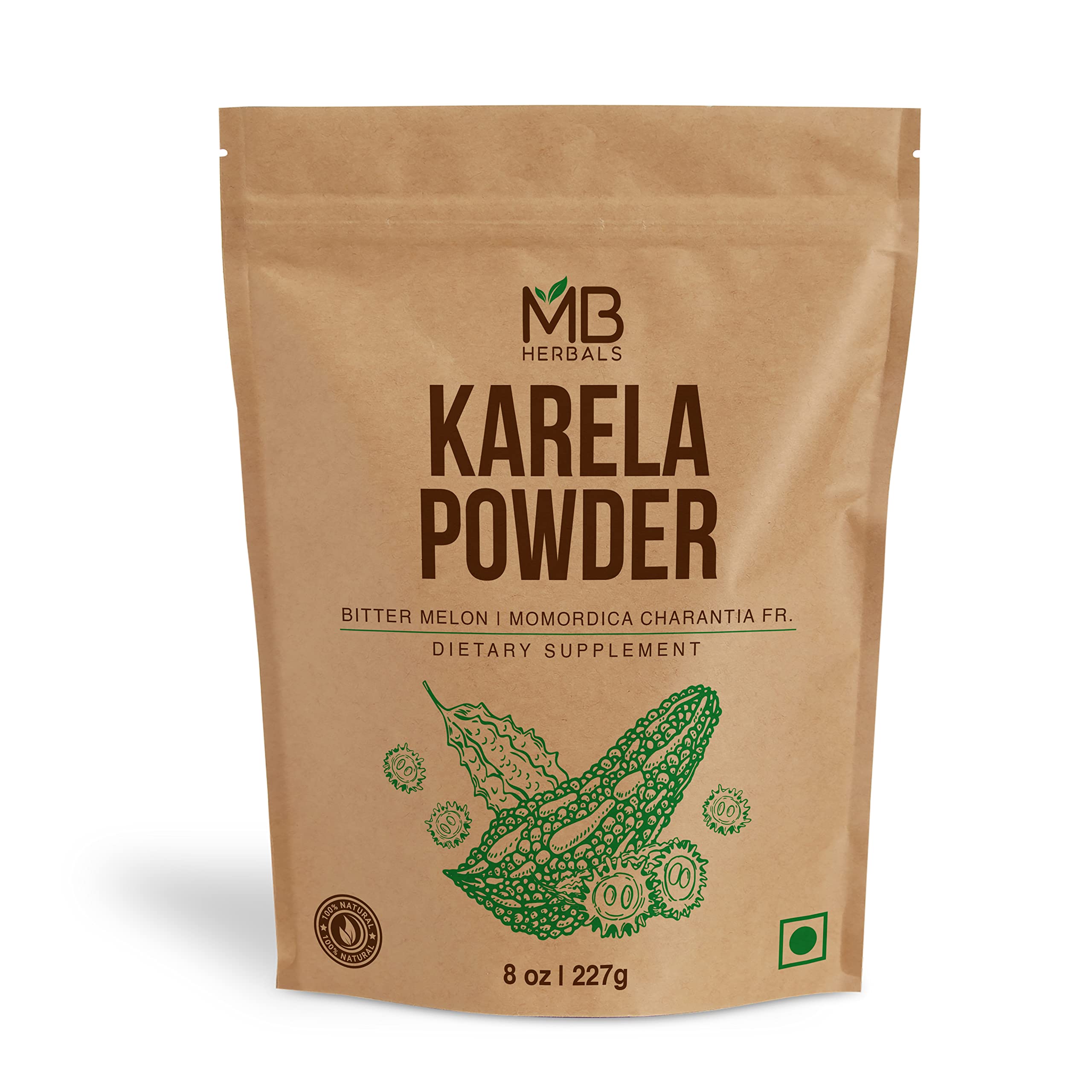 MB Herbals Karela Powder 240g front view packaging