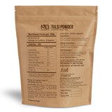 MB Herbals Tulsi Leaf Powder 240g side view with product details