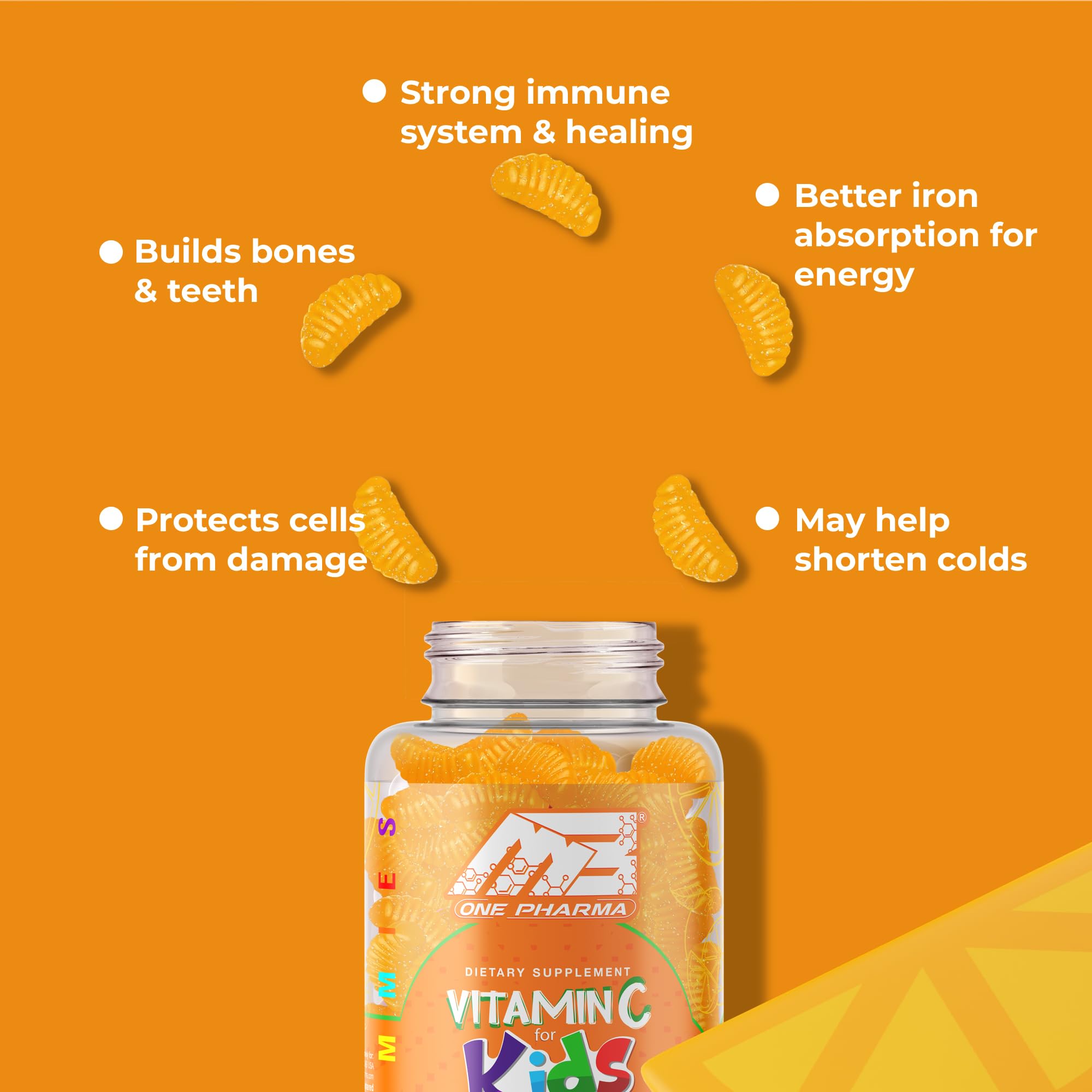 MB One Pharma Vitamin C Gummies for Kids gummy close-up