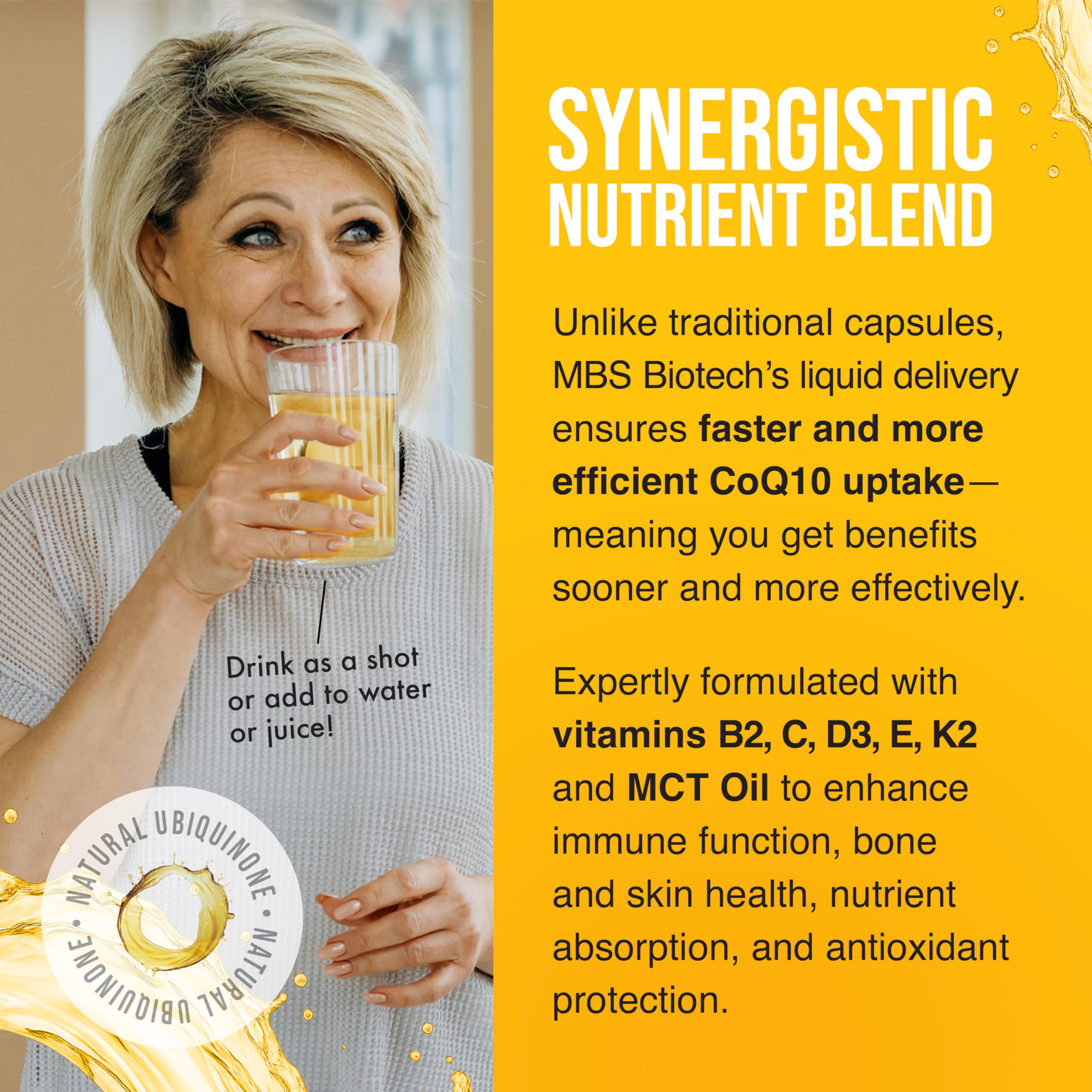 MBS Biotechnology Liquid CoQ10 Supplement 120mg ingredients list