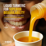 MBS Biotechnology Liquid Turmeric 1100mg label close-up