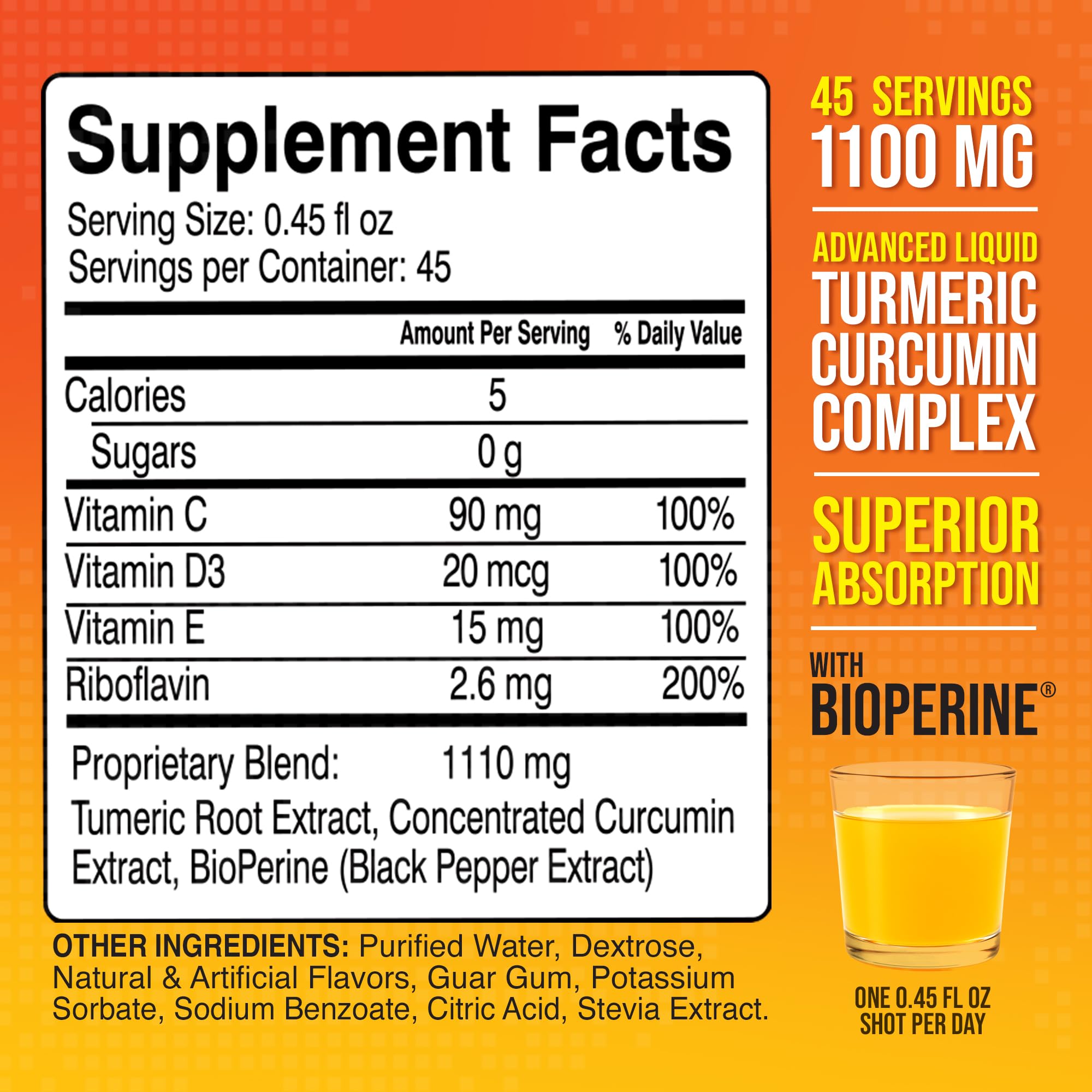 MBS Biotechnology Liquid Turmeric 1100mg side view