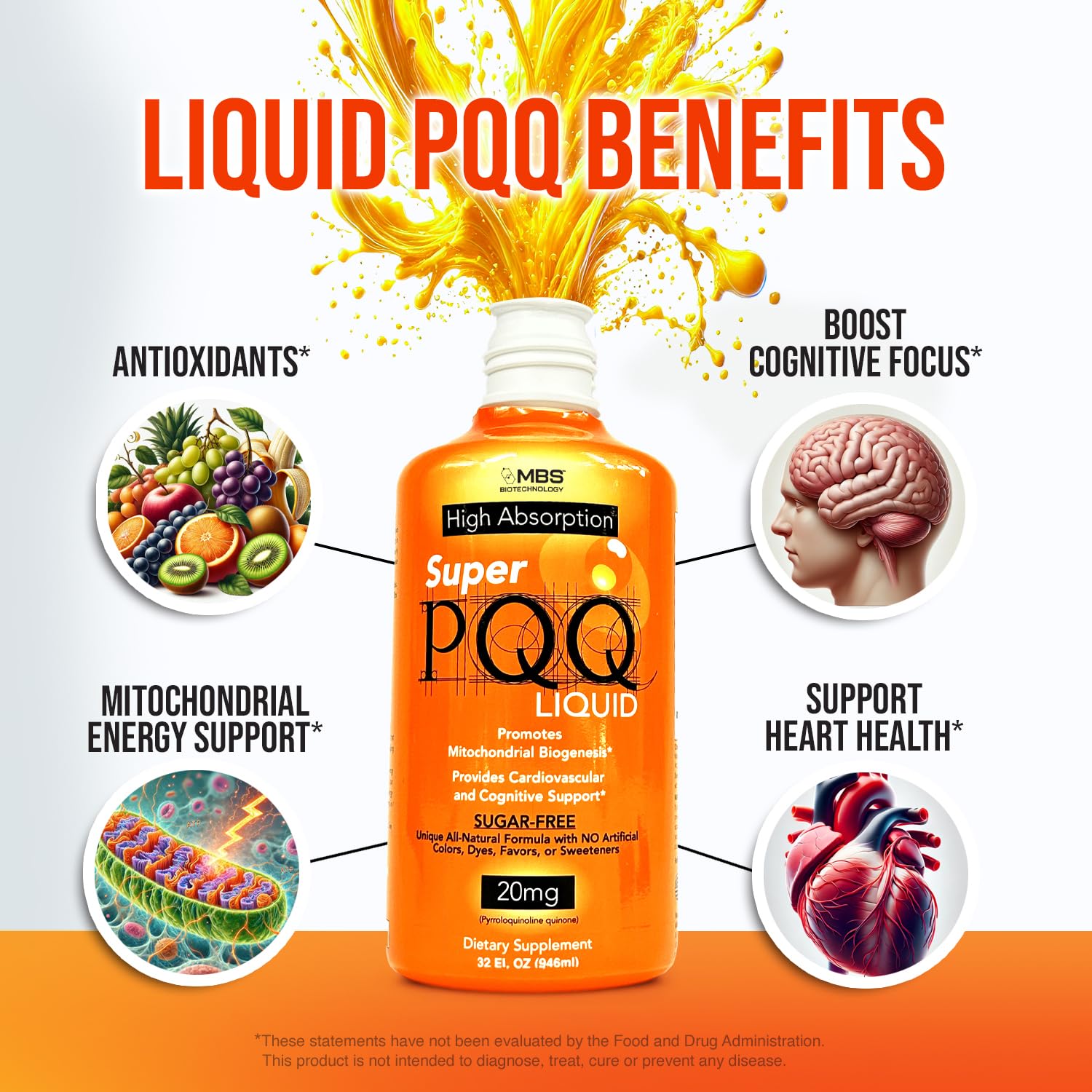 MBS Biotechnology Super PQQ Liquid packaging