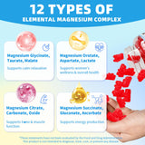 Mchokuu 12-in-1 Magnesium Gummies strawberry flavour close-up