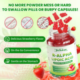 Mchokuu Alpha Lipoic Acid Gummies back view showing nutritional information