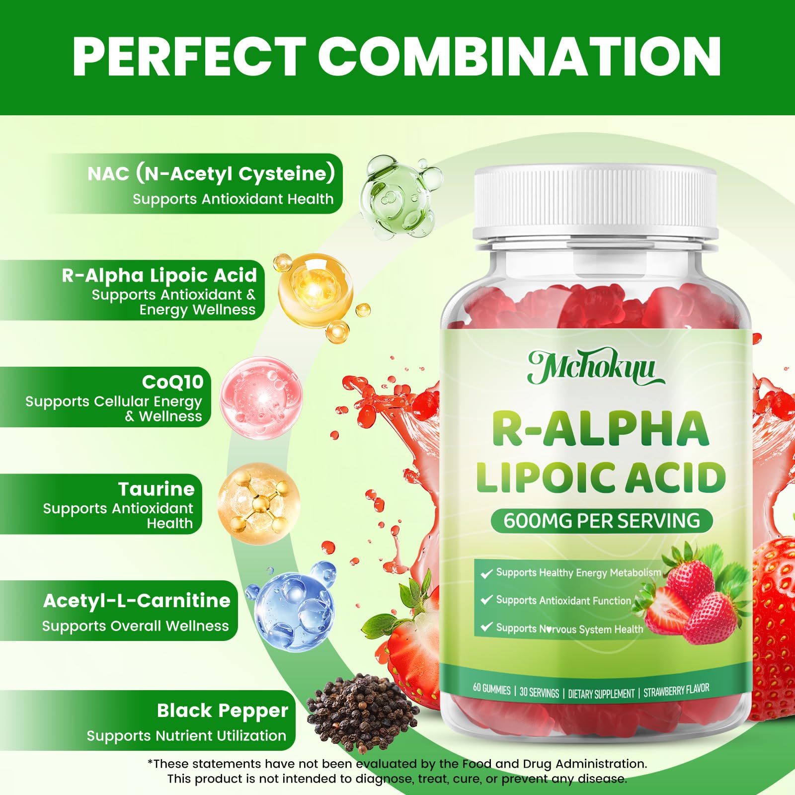 Mchokuu Alpha Lipoic Acid Gummies nutritional information