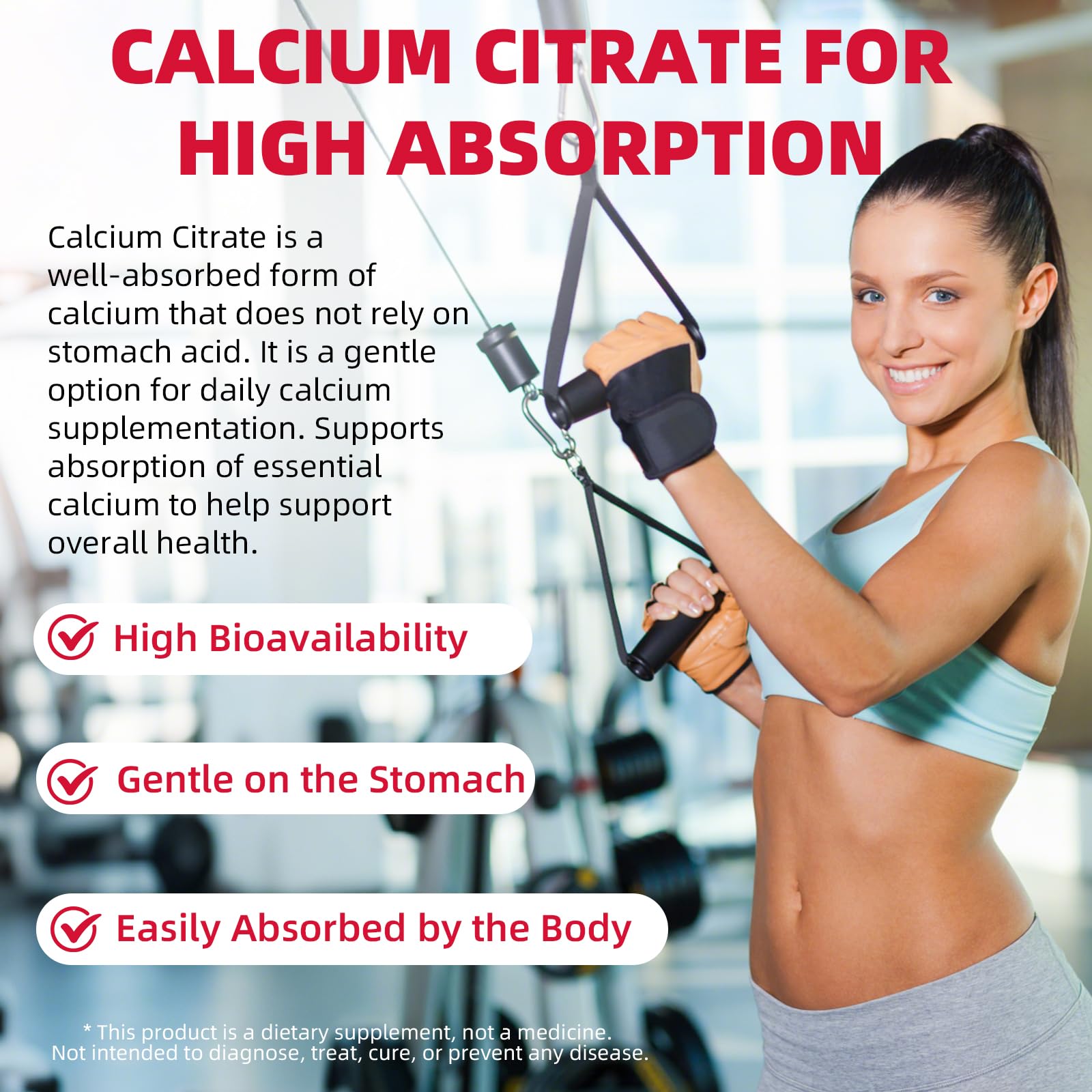 Mchokuu Calcium Citrate Gummies 1200mg bottle side view