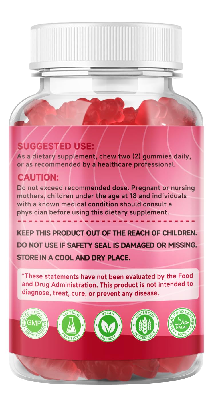 Mchokuu HMB & L-Leucine Gummies bottle back view