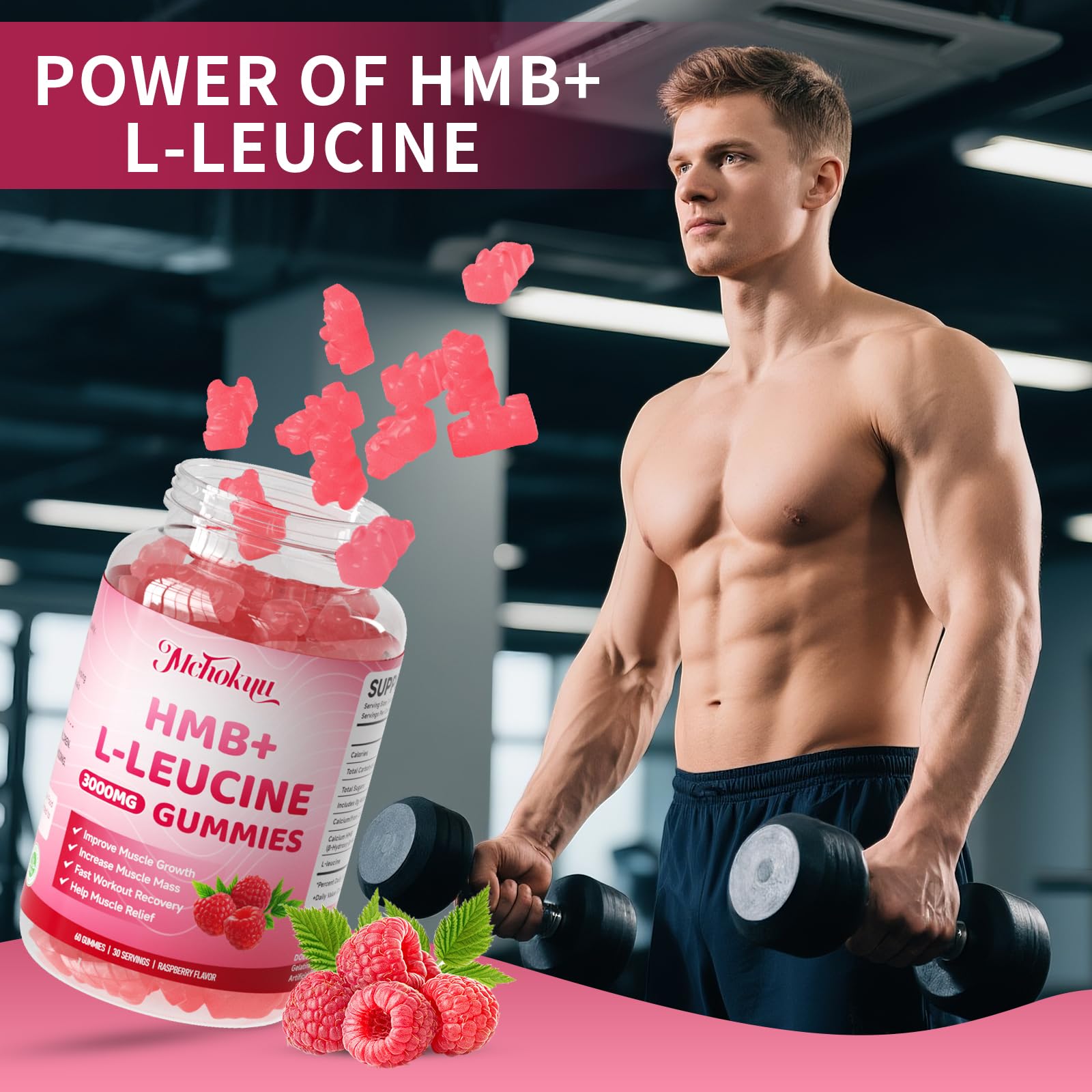 Mchokuu HMB & L-Leucine Gummies nutritional information