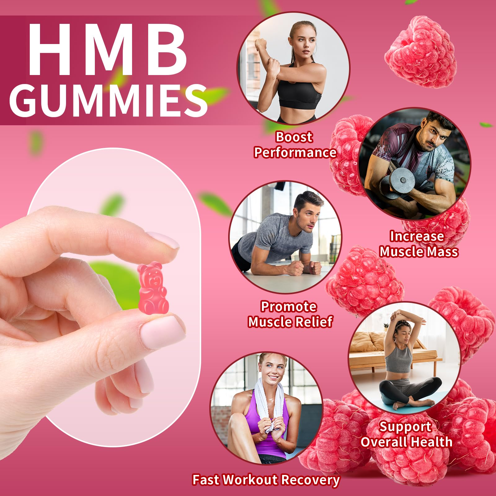 Mchokuu HMB & L-Leucine Gummies side view