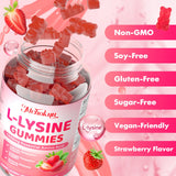 Mchokuu L-Lysine Gummies 1000mg gummies on a spoon