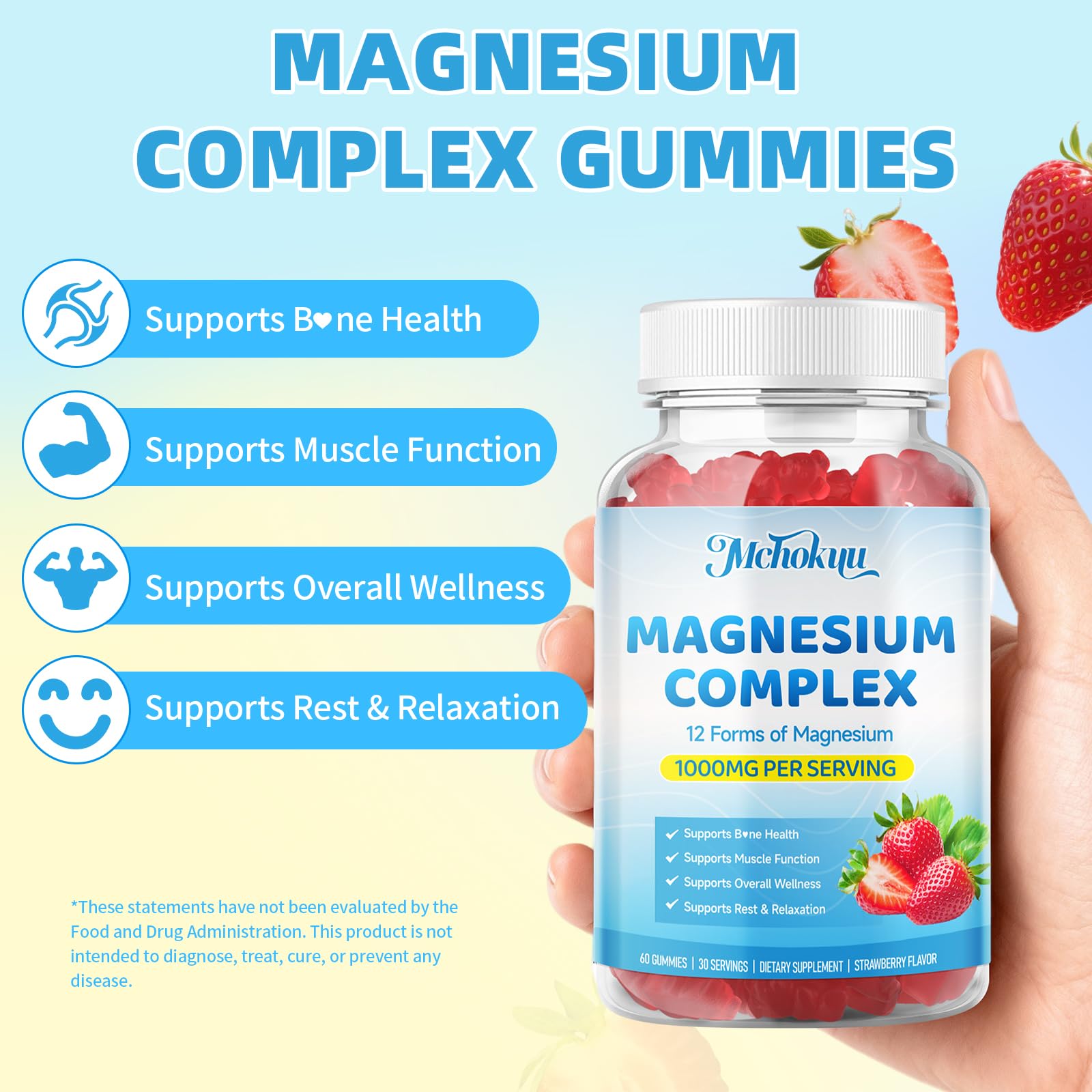 Mchokuu Magnesium Gummies in a lifestyle setting