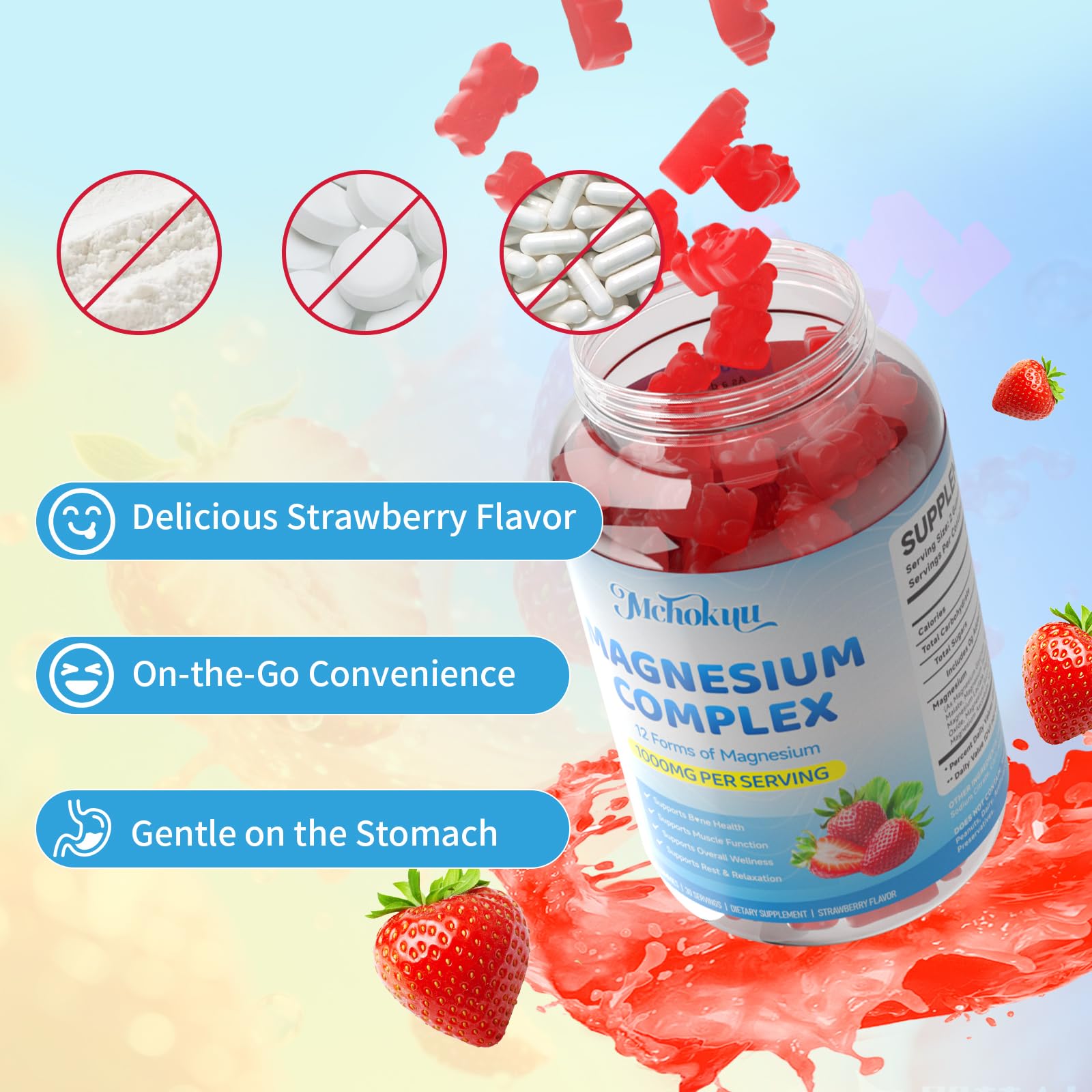 Mchokuu Magnesium Gummies nutritional information