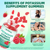 Mchokuu Potassium Citrate Gummies raspberry flavour close-up