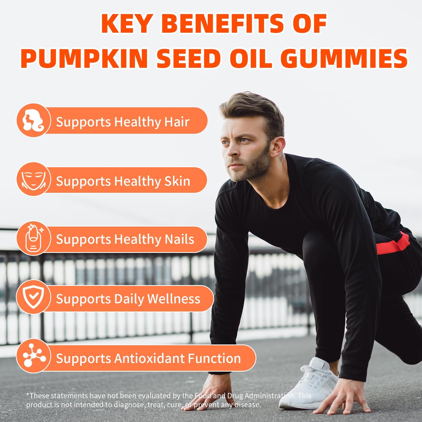 Mchokuu Pumpkin Seed Oil Gummies side view of bottle