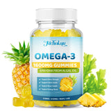 Mchokuu Vegan Omega-3 Gummies packaging on a kitchen counter