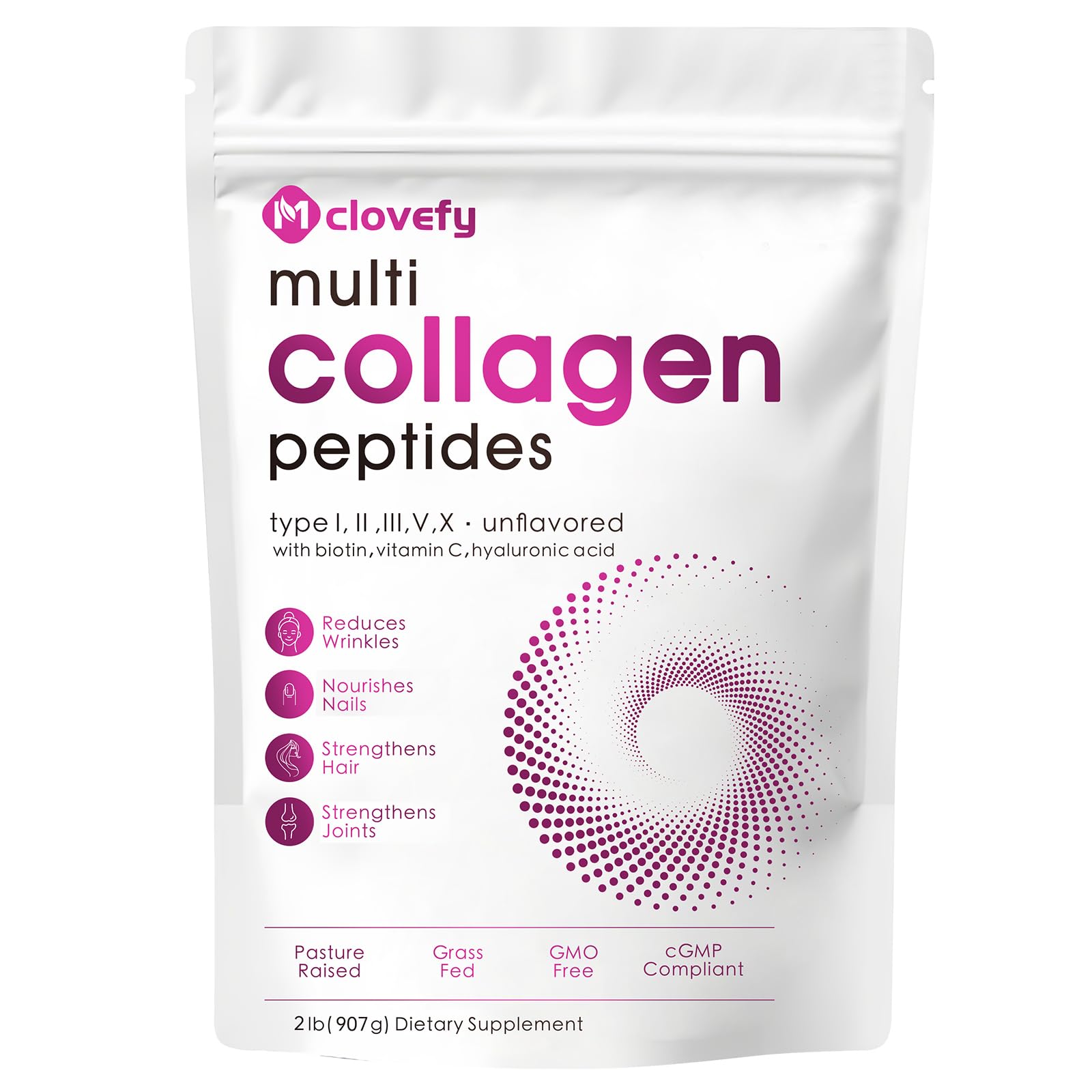 Mclovefy Multi Collagen Peptides Powder 935g front view