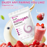 Mclovefy Multi Collagen Peptides Powder in a glass of water