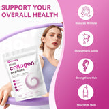 Mclovefy Multi Collagen Peptides Powder scoops on a wooden table