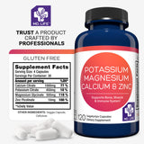 MD.LIFE Calcium Potassium Magnesium Zinc Supplement on a wooden table