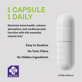 MD.LIFE High Potency Vitamin ADK Supplement side view of bottle