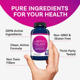 MD.LIFE L-Methylfolate 15mg capsules with a glass of water