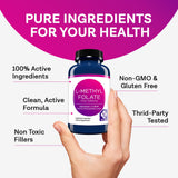 MD.LIFE L-Methylfolate 5mg supplement back view