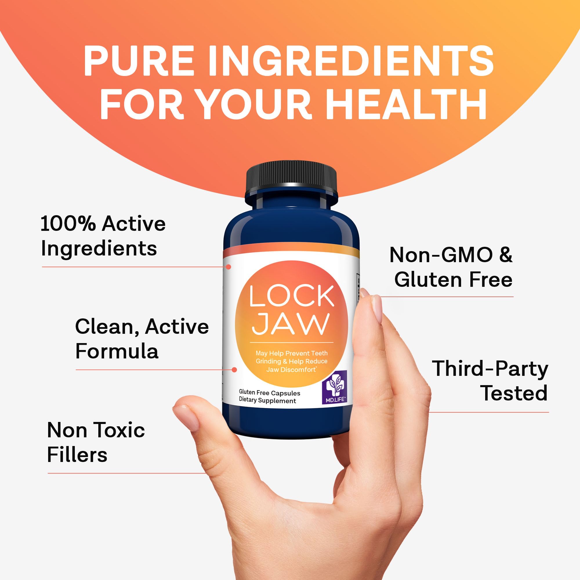 MD.LIFE Lock Jaw Supplement packaging details