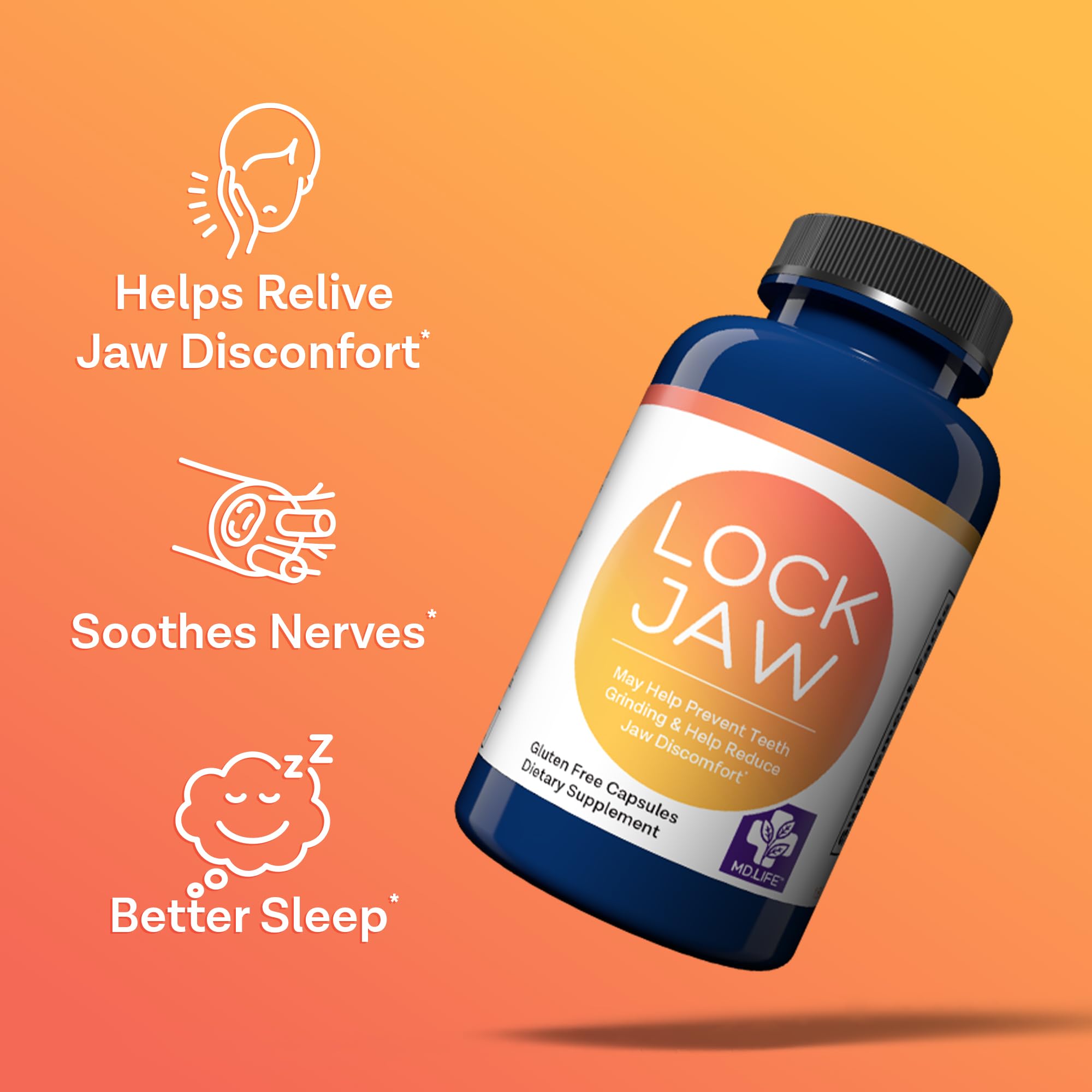 MD.LIFE Lock Jaw Supplement with measuring spoon