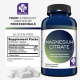 MD.LIFE Magnesium Citrate 250 mg Capsules with measuring spoon