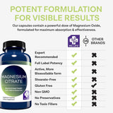 MD.LIFE Magnesium Citrate Capsules 250mg on wooden table