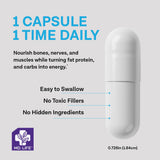 MD.LIFE Magnesium Oxide Supplement 400mg capsule bottle side view
