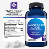 MD.LIFE Magnesium Oxide Supplement 400mg capsules ingredients list
